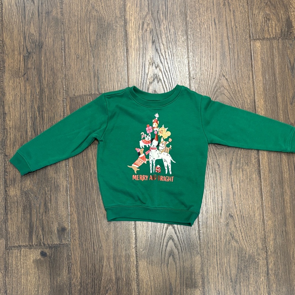 Green Kids Christmas Sweatshirt